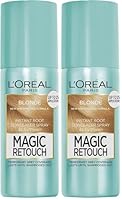 L'Oreal Paris Magic Retouch Temporary Root Concealer Spray - Blonde (Instant Grey Hair Coverage) (Pack of 2)