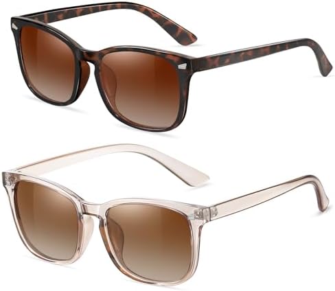 FEIDUSUN Lentes de sol polarizados para mujeres y hombres, lentes...