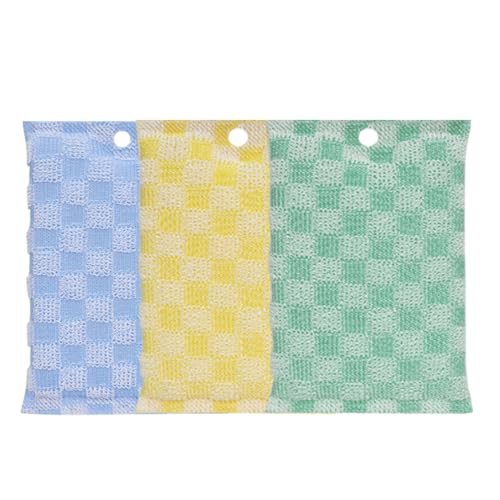 Bloque de limpieza de paños de acero, esponja de doble cara, esponja absorbente multiusos, lana de acero para limpiar ollas y cuencos, herramientas de limpieza de cocina, 3 piezas/5 piezas/10 unidades