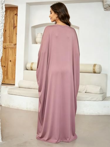 Image of Boedaty Women Soft Muslim Prayer Dress Abaya Islamic Ramadan Full of Elasticity Garment Dubai Robe