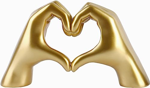 Kityemo Statuette Couple d'Amour, Sculpture Romantique en Résine pour Décoration de la Maison, Mariage et Cadeau