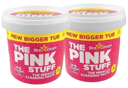 Stardrops The Pink Stuff – Pasta Limpiadora Milagrosa Multiusos, Pack 2 (2 x 850g), Elimina Grasa y Manchas Difíciles, Limpieza Sin Rasguños para Cocina, Baño y Superficies