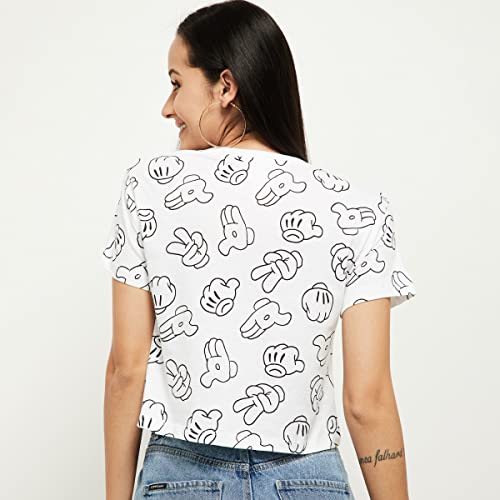 Image of Max Women Printed Round Neck Regular Fit T-Shirt