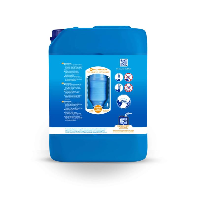 TERAM LOISIRS/Bidon 10 Litres Ad Blue TOTAL ENERGIE + Bec Verseur/Urée Premium pour voitures Diesel
