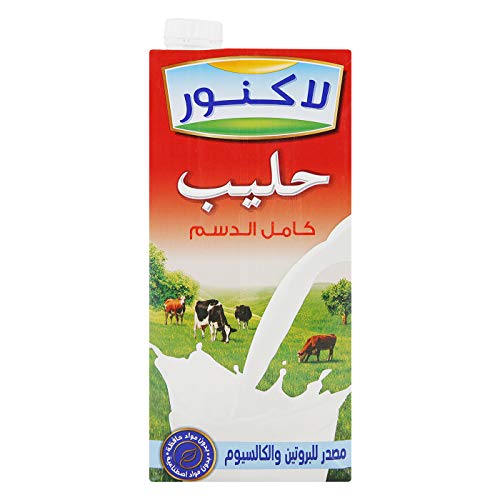 Lacnor Full Cream Milk - 1 Litre (Pack of 4)