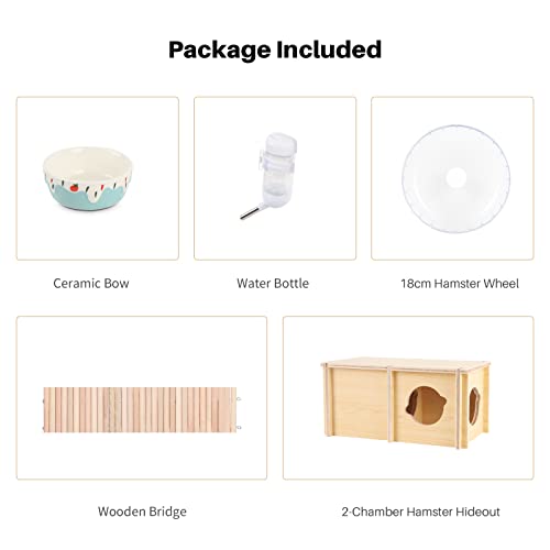 image for BUCATSTATE Hamster Cages and Habitats Small Animal Cage with Accessori