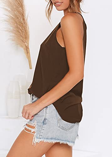 Image of LouKeith Womens Tank Tops Casual Flowy Printed Vest Shirts Sleeveless Cotton Soft Summer Tees Blouses