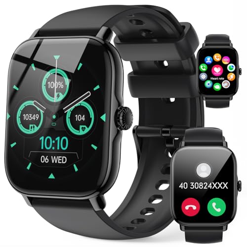 LLKBOHA Smartwatch Hombre,1.85' Reloj Inteligente Hombre con Llamadas Bluetooth y Whatsapp Notificación-Impermeable IP68,Oxígeno Sangre, Frecuencia Cardíaca, Sueño,Podómetro,para Android iOS