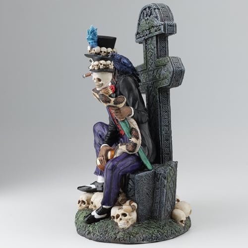 Estatua de Poliestireno pintada a mano Baron Samedi 7.5 pulg miniatura 5