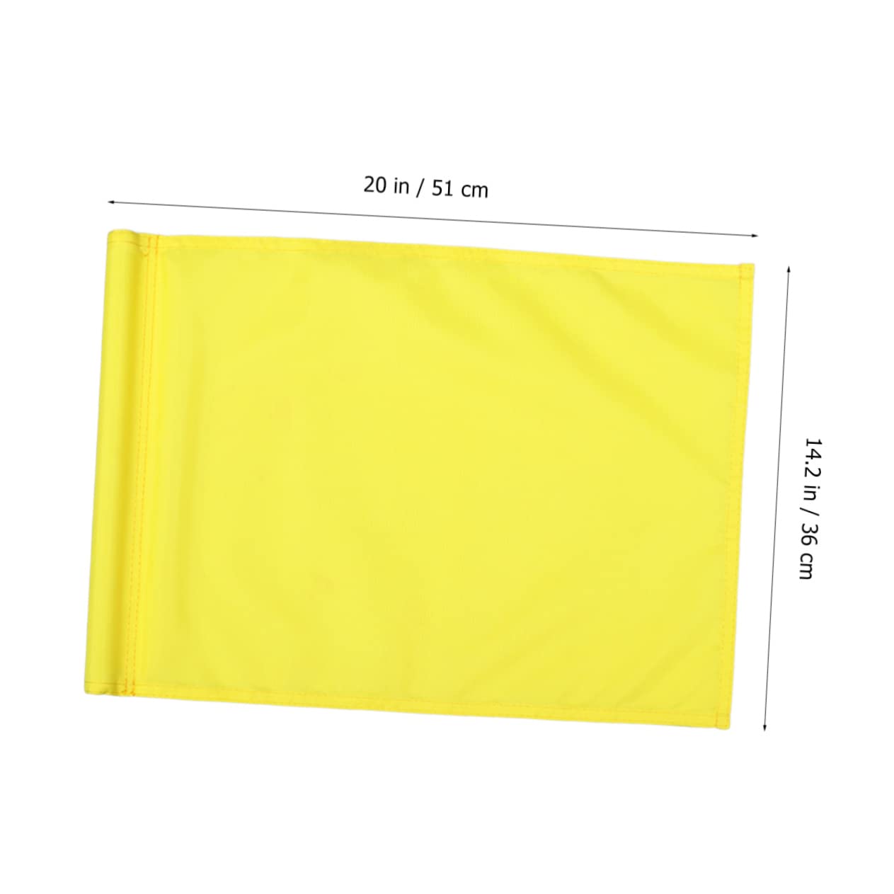 BESPORTBLE 3pcs Lightweight Strong Practice Flag Yellow Blank Flags 3.5x5.5in Golf for Putting