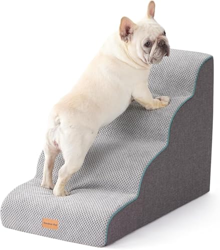 Gardner Pet Hundetreppe für kleine Hunde 50cm, Haustiertreppe Hundetreppe 4 Stufen, Hunderampe aus hochdichtem Schaumstoff mit rutschfestem wasserdichtem Stoffbezug für Bett, Sofa, Couch Gardner Pet Hundetreppe für kleine Hunde 50cm, Haustiertreppe Hundetreppe 4 Stufen, Hunderampe aus hochdichtem Schaumstoff mit rutschfestem wasserdichtem Stoffbezug für Bett, Sofa, Couch