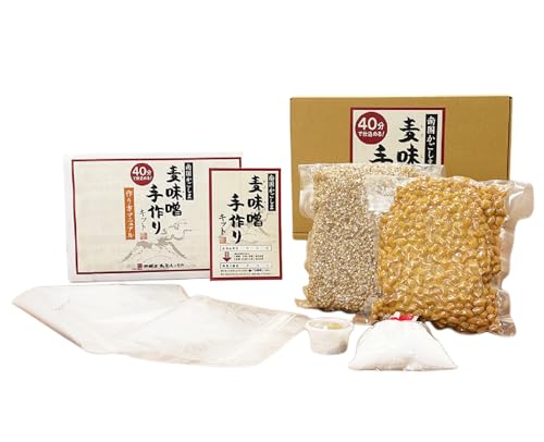 [かねよ みそ しょうゆ] 「かねよ みそ しょうゆ」 麦味噌 手作りキット 1kg 麦味噌手作り 麦 手作り 美味しい