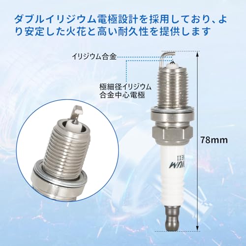 Sarasara ダブルイリジウム プレミアムRXプラグ BKR6ERX-11P