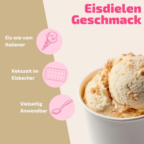 Butterkeks Eispaste Aroma Eis Desserts Pralinen Zum Verfeinern von leckerem Eis sowie Getränke Kuchen Kekse Tortencremes Eiscremes und mehr Inhalt 250 g – Bild 3
