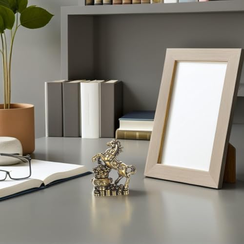 Figurines cheval du zodiaque en laiton pour harmoniser un intérieur encombré ou terne