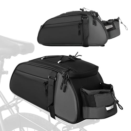 ROADNADO Bike Rack Bag with Shoulder Strap 8L Waterproof Reflective