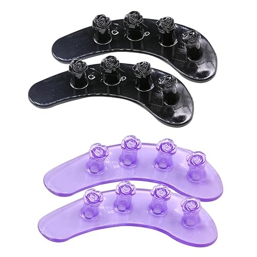 Didiseaon Rose Silicone Toe Separator Tool 2pcs Pack Nail Art Spacers for Manicure Random