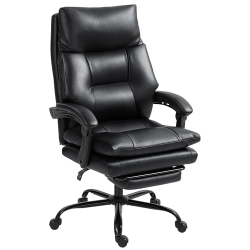 HOMCOM Sedia da Ufficio Ergonomica, Poltrona Direzionale con Sedi...