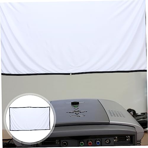 Set portátil de pantalla para proyector Holibanna, pantalla plegable antarrugas para cine en casa y uso al aire libre, incluye bolsa para cortina y ganchos para una instalación fácil miniatura 4