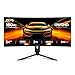 Produktbild ODYS XP34 PRO-X Curved Gaming Monitor  34 Zoll (86 cm) UWQHD (3440x1440), 180 Hz (DP), 1ms Reaktionszeit (MPRT),125% sRGB, HDR10, FreeSync/G-Sync komp., 1500R, Pip/PBP, 2X HDMI 2.1, 2X DisplayPort