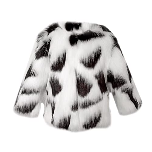 Toddler Baby Girls Shaggy Faux Fur Coat Jacket Fuzzy Cute Warm Winter Kids Clothes Fluffy Thick Outerwear Overcoat