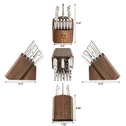 Cangshan Z1 Series 1024197 German Steel Forged 17-Piece Knife Block Set, Walnut #TOP3