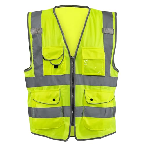 Image of Neiko High Visibility Safety Vest ANSI Class 2, 9 Pockets