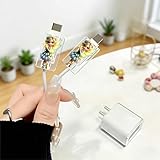 2pcs Acrylic Cute Flower Fairy Cable Protector, Type-C Compatible, Anti-Break Data Cable Cover, Beautiful and Durable Charging Cable Protective Case, Perfectly Ideal