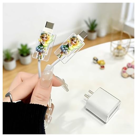 2pcs Acrylic Cute Flower Fairy Cable Protector, Type-C Compatible, Anti-Break Data Cable Cover, Beautiful and Durable Charging Cable Protective Case, Perfectly Ideal