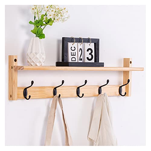 LYGXWJFC Perchero de Pared con Estante y Soporte para Llaves, Organizador de Entrada para Correo y artículos Esenciales, 6 Ganchos incluidos