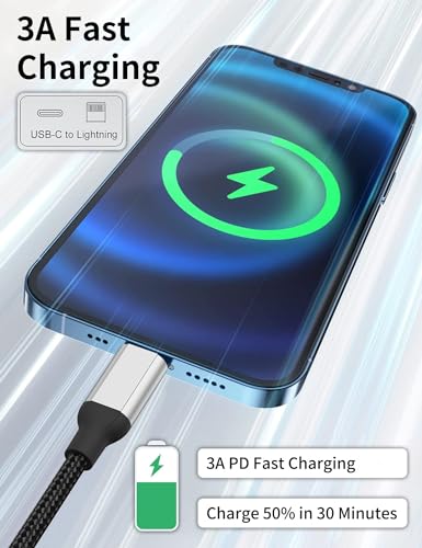 Acecene Lightning Kabel USB C [2 Pack], 2m Langes iPhone Ladekabel – Ansicht 3