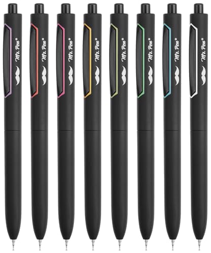 Mr. Pen- Retractable Gel Pens, 8 Pack, Pastel Color Ink Gel Pens, Gel Pen Fine Point 0.5mm