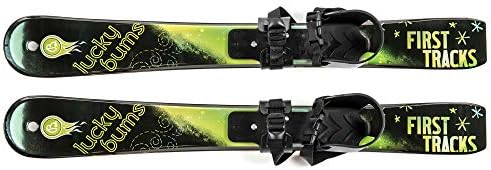 Lucky Bums Kids Beginner Snow Skis, Green, 70 cm