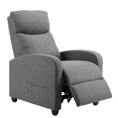 Sweetcrispy Recliner Chair Fabric Recliner Sofa No Massage, Home Theater Seating with Lumbar...