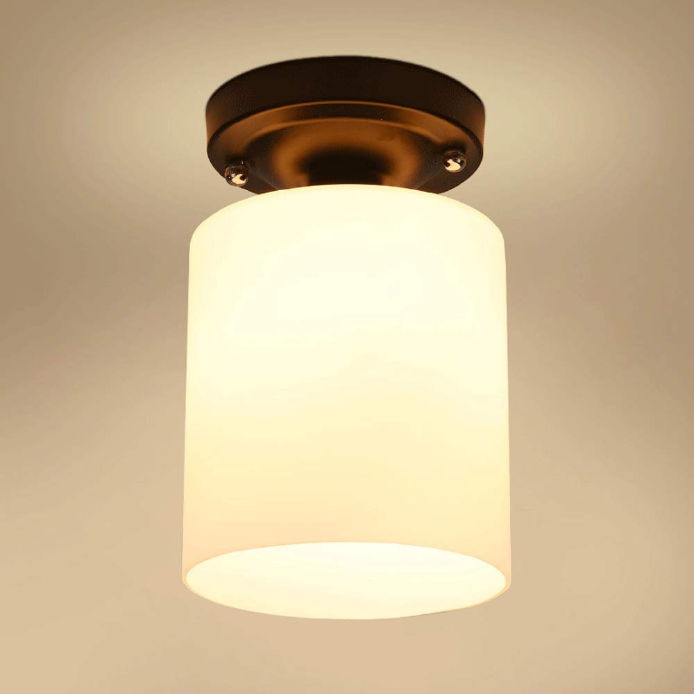 SXECAEPS Modern creative chandelier Modern Minimalist Restaurant Ceiling Lamp Glass Corridor Aisle Led Light Retro Stairwell Simple Single Head Porch Hall Pendant (Size : C)