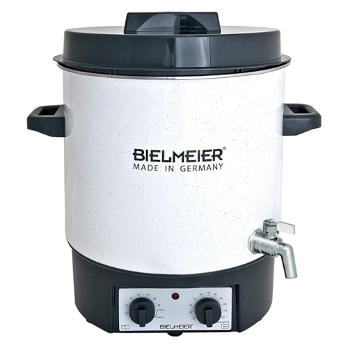 BIELMEIER Einkochautomat einmachen einwecken Glühwein 1800 W 27 Liter Emaille Auslaufhahn Edelstahl 3/8" Made in Germany BHG485.2