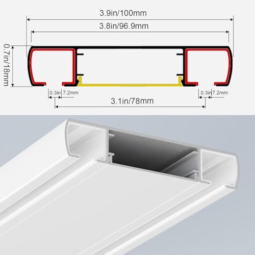 Riel de cortina doble silencioso de aluminio de 470 cm negro para dormitorio 4