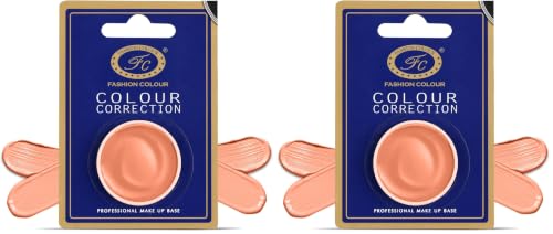 Image of FASHION COLOUR Colour Correction Professional Makeup Base | Full coverage Concealer | Face Makeup | Corrector For Under Eye Dark Circles, Acne & Blemishes | Matte Finish | 3g | 626A (Pack of 2)