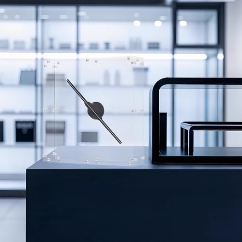 Image of Missyou 3DHologramFan MS50D2 19.7 Inch, LED Holographic Projector with WiFi Bluetooth Remote, 528 Highlight LEDs, 1500+ Videos, for Store Display Events Exhibition Wall Mount