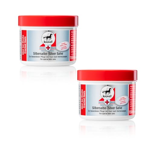 Leovet Primeros Auxilios Pomada de Plata | Paquete Doble | 2 x 150 ml | Puede contribuir al Cuidado Especial de la Piel después de Lesiones | Puede ser de Apoyo en Casos de Dermatitis