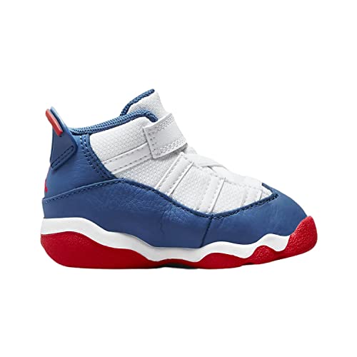 Jordan Baby Boy's 6 Rings (Infant/Toddler) White/True Blue/University Red 8 Toddler M2
