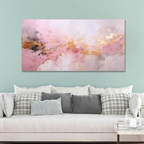 Grand art mural encadré salon et tableau abstrait marbre moderne