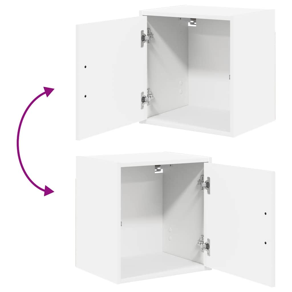 Générique Armoires murales de Garage 2 pcs Blanc Bois d'ingénierie,Entreprise & Industrie,Stockage Industriel,Armoires industrielles,Blanc,14.95 KG,860626