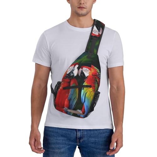Bolso cruzado diagonal para hombre tipo sling negro miniatura 7