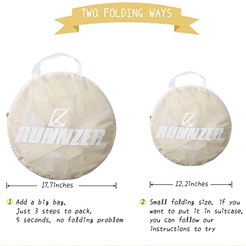 Image of L RUNNZER Pop Up Pack N Play Tent, Baby Net to Keep Toddler in, Mini Crib Canopy for Pack and Play, See Through, Breathable & Portable