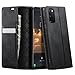 CaseMe Handyhülle für Samsung Galaxy S20 Hülle Premium Leder mit RFID Schutzhülle Klapphülle Magnet Kartenfach Standfunktion Klappbar Flip Case Tasche für Galaxy S20 6,2''- Schwarz