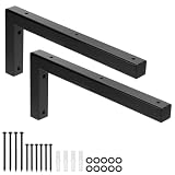 QWORK® 2x consola de metal resistente para lavabo, consola de pared angular de...