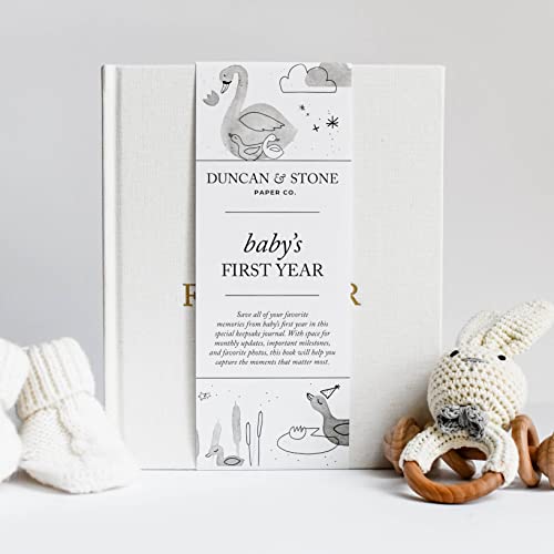Baby First Year Book (Cream, 112 Pages) - Memory & Milestone Baby Photo Album From Pregnancy To Baby's 1St Year - Baby Memory Gifts For New Moms #TOP6