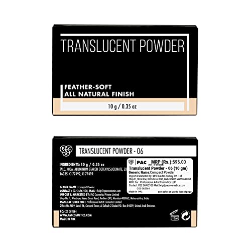 Image of PAC Translucent Powder 06 - Controls Shine, Prevents Flashbacks, Lightweight Setting Powder