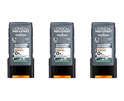 Gel de ducha L'Oréal Paris Men Expert Magnesium Defense 3x300ml